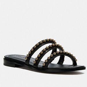 Coach ISA BALLCHAIN Slipon Sandal Sz 8